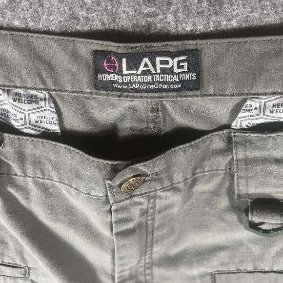 LAPG LA Police Gear Operator Tactical Pants PT-WB1003 Women’s 4 Short Green - Picture 2 of 8